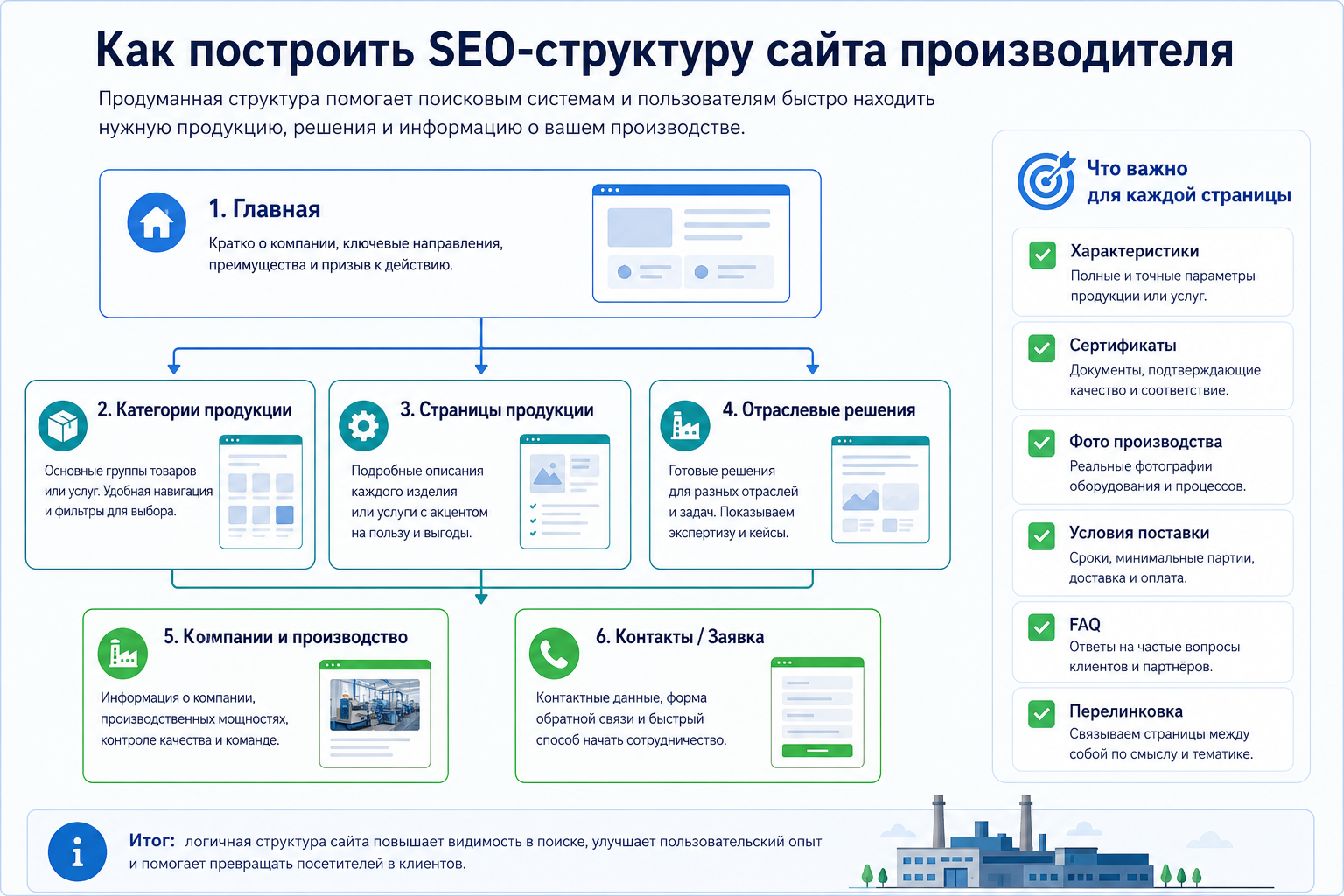 Как построить SEO-структуру сайта производителя