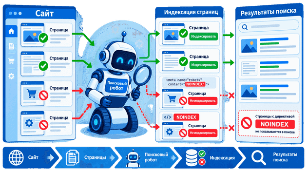 Как noindex управляет индексацией страниц