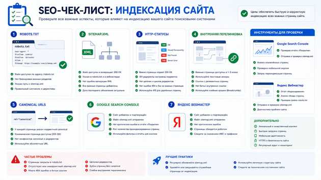Чек-лист индексации сайта