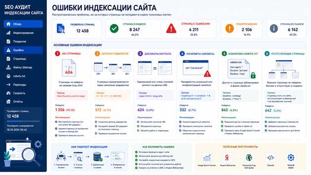 Ошибки индексации