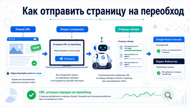 Как отправить страницу на переобход
