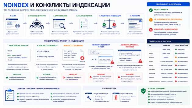 Конфликты noindex