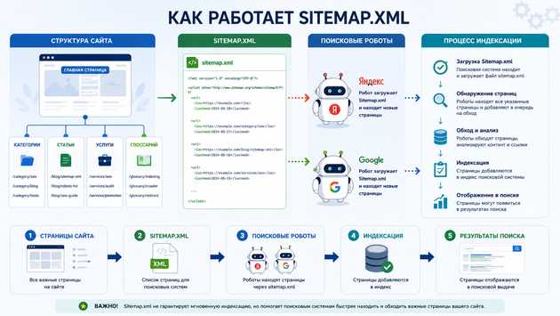 Как работает Sitemap.xml: от структуры сайта до индексации