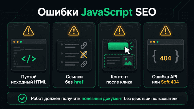 Ошибки JavaScript SEO