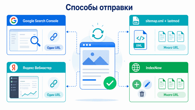 Способы отправки страниц на переобход