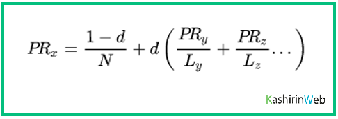Формула расчета PageRank